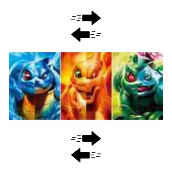 PÓSTER 3D POKEMÓN PERSONAJES COD3044 30x40CM