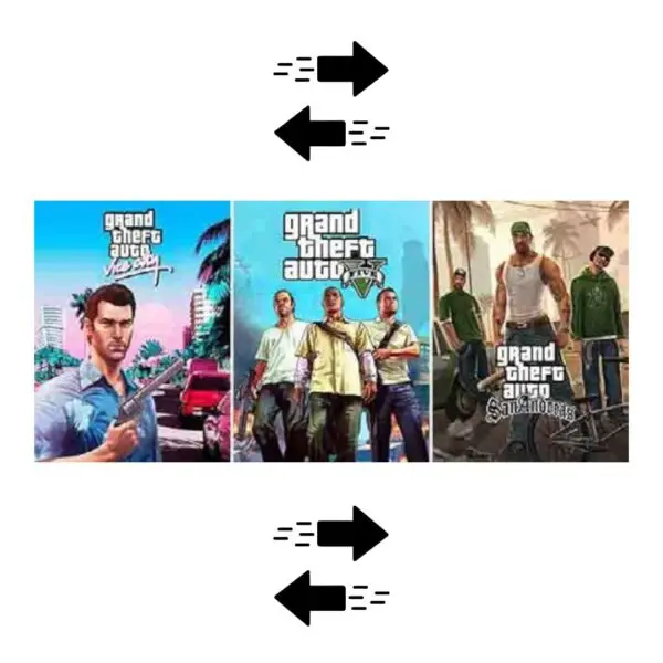 PÓSTER 3D - GTA SAGA 30x40CM