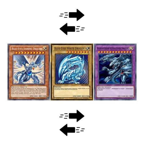 PÓSTER 3D - CARTA YU-GI-OH! DRAGÓN B. OJOS AZÚLES 30x40CM