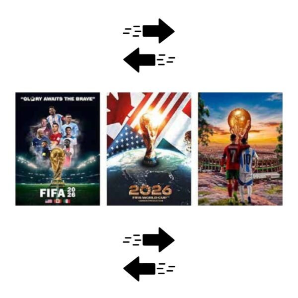 PÓSTER 3D - MUNDIAL FIFA 2026 30x40CM