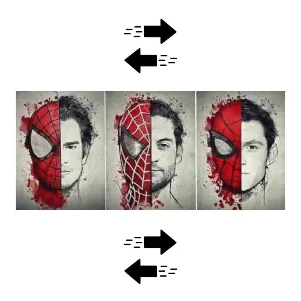 PÓSTER 3D - SPIDERMAN PERSONAJES 30x40CM