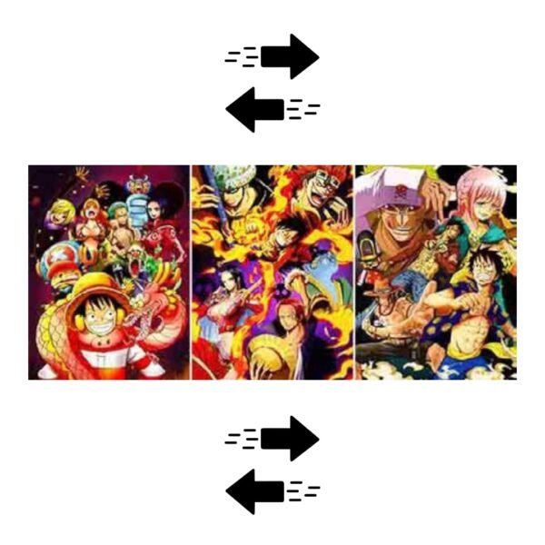 PÓSTER 3D - ONE PIECE PERSONAJES COD4567 30x40cm