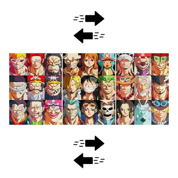 PÓSTER 3D - PERSONAJES ONE PIECE COD666 30x40CM