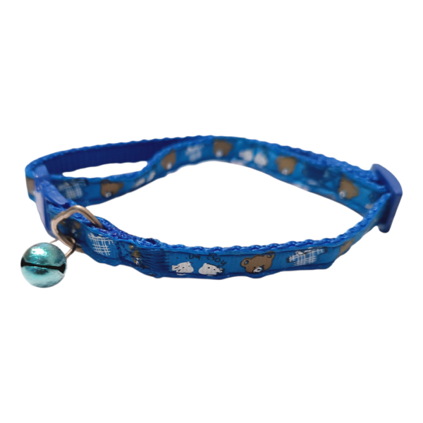 COLLAR PARA GATOS O PERROS PEQUEÑOS - DISEÑO OSITOS C/CASCABEL VARIOS COLORES