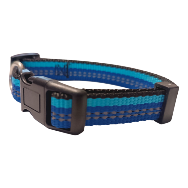 COLLAR RAZAS PEQUEÑAS AZÚL Y CELESTE REGULABLE
