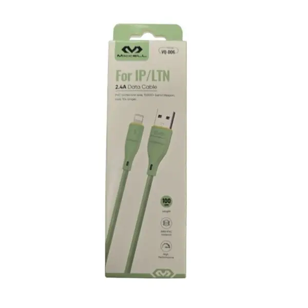 CABLE USB - LIGHTNING IPHONE MICCELL 2.4A 1M D06 VARIOS COLORES